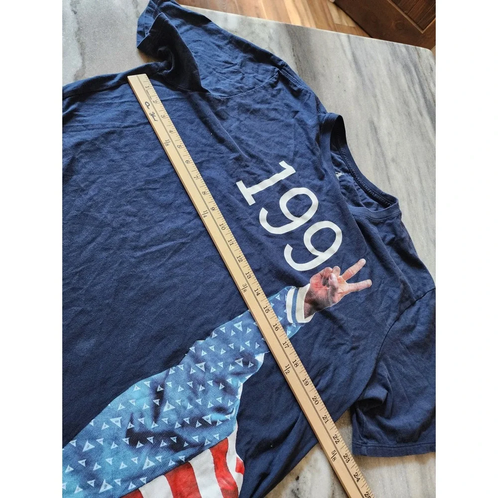 Jordan Mens Navy Blue 1992 Dream Team American Flag Graphic T-Shirt XL